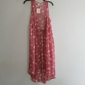 LC Lauren Conrad Scattered Blooms Vest